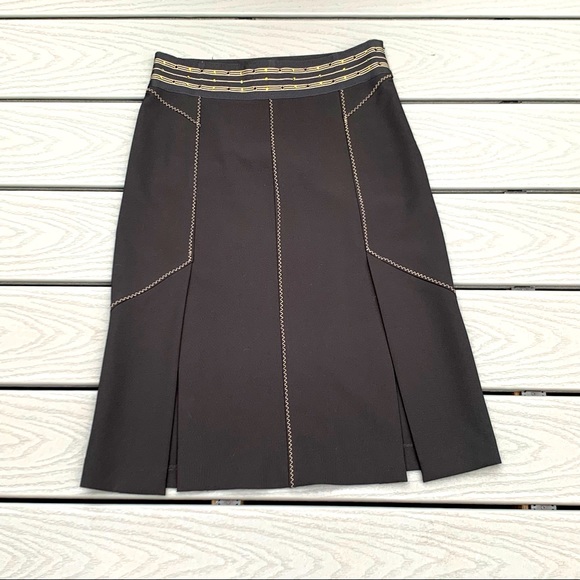 SANDRO Skirt Banded Waist Rhinestone Detail Size 4 EUC - Picture 1 of 11